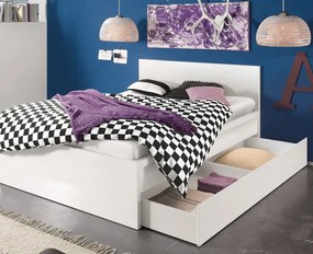 Posteľ Malmö 90x200 cm, biela lesklá