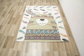 Koberec Lima G760A medvedík / indián, krémový / žltý