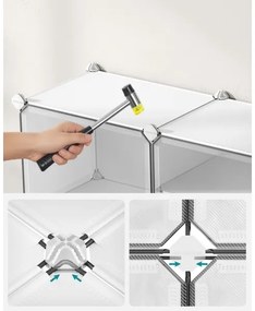 Modulárny regál s priehradkami BOXIFY biela