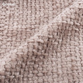 Béžová čalúnená dvojlôžková posteľ s úložným priestorom s roštom 180x200 cm Miley – Micadoni