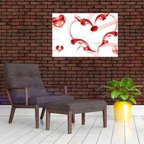 Obraz srdca z dymu (90x60 cm)