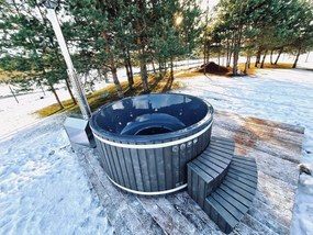 Domáca záhradná vírivka z dreva balia a kúpeľov s celoročnou hydromasážou 225 cm