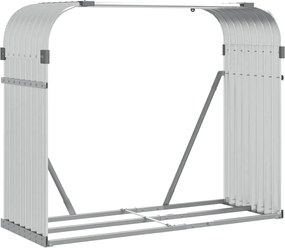 vidaXL Držiak na polená strieborný 120x45x100 cm pozinkovaná oceľ