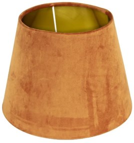 Zamatové oranžové tienidlo so zlatým vnútrom Orangee - Ø 30 * 21cm