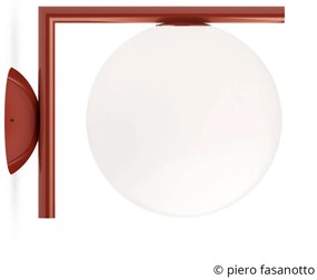 FLOS IC C/W1 nástenná lampa, burgundská Ø 20 cm