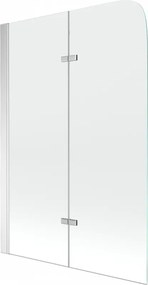 Mexen FELIX, vaňová zástena, 2-krídlová, 80 x 140 cm, chróm-transparentná, 890-080-002-01-00