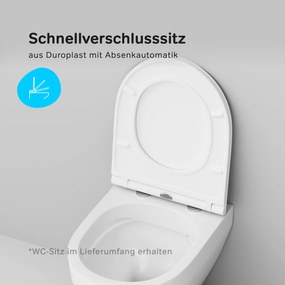 Toaletný set s inštaláciou AM.PM IIS90151.SB1700 bezokrajové, so sedadlom microlift, chróm mechanické tlačidlo na splachovanie