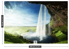 Fototapeta Vliesová Islandský vodopád 152x104 cm
