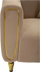 Taupe zamatové kreslo Alma – Mauro Ferretti