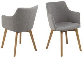 Dizajnová stolička Aleksander, svetlosivá