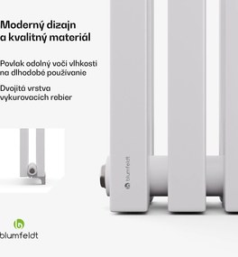 Blumfeldt Radiátor Delgado | moderný dizajn | 25 x 120 cm | 942 W | stredové pripojenie