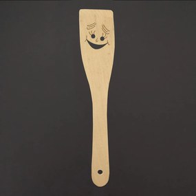 AMADEA Drevená obracačka s veselou tvárou, masívne drevo, 28 cm