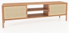 TV stolík z dubového dreva 204x64 cm Pola - The Beds