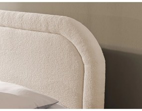 Béžová boxspring posteľ s úložným priestorom 140x200 cm Ornes – Ropez