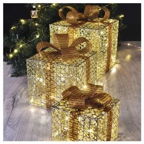 LED dárky s ozdobou Gifts teplá bílá II