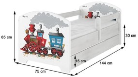 Raj posteli Detská posteľ "Žirafa"gravirované"