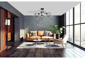 Prisadený luster KARO 3xE27/15W/230V čierna