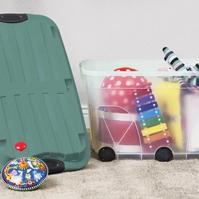 Plastový úložný box s vekom Roller - Rotho