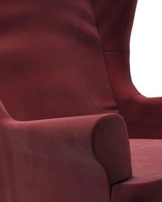 Poťah na kreslo Strandmon farba produktu červená látka lesklá, zamatová