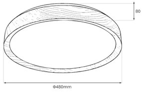 LED stropné svietidlo ORINOKO LED/36W/230V pr. 48 cm béžové