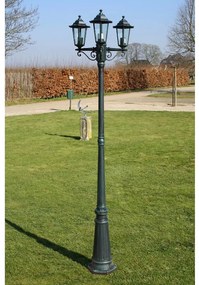 Záhradné trojramenné stĺpové svietidlo Preston, 215 cm