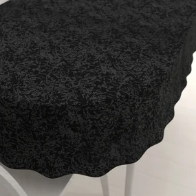 Biante Teflónový oválny obrus TF-098 Venezia čierny 140x180 cm