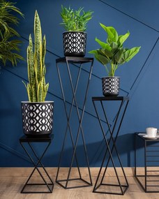 STOJAN NA KVETINÁČ LOFT6 70X24X24 CM ČIERNA