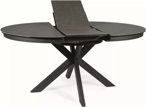 Jedálenský rozkladací stôl Porto 120/160 cm keramika sivý/čierny