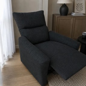 Vintino Relaxačné kreslo MESA s podnožkou-čierna