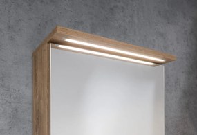 Aqualine Aqualine, KAWA STRIP Galérka s LED osvetlením 50x70x22cm, dub emporio, WGL35S