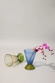 Hübsch Sklenená váza Abyss Dark Green/Brown