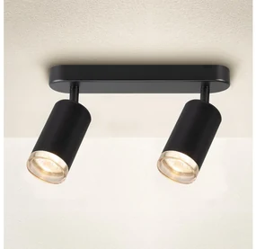 Brilagi - Kúpeľňové bodové svietidlo SELE 2xGU10/30W/230V IP44 čierna BG1649