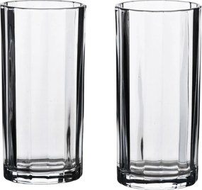 Sada 4 ks vysokých pohárov ELISE STRIPES 360 ml číra