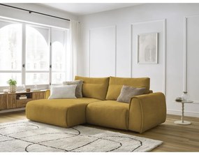 Okrovožltá rohová pohovka Aden – Bobochic Paris