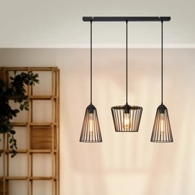 Luster na lanku TORRI 3xE27/15W/230V čierna