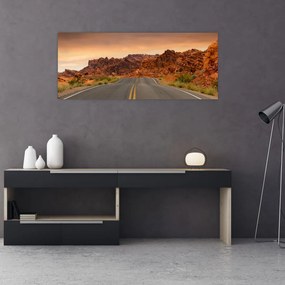 Obraz cesty a skál (120x50 cm)