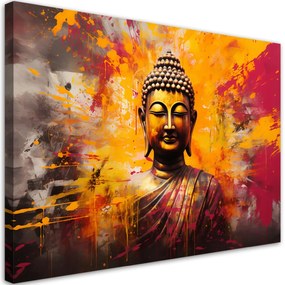 Obraz na plátně, abstraktní buddha - 120x80 cm