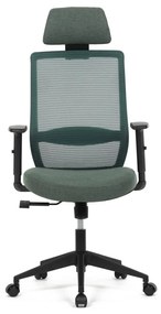 Kancelárska ergonomická stolička SENA — látka, čierna / zelená