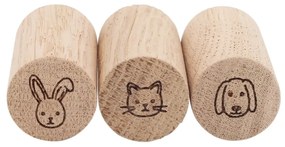 Eulenschnitt Drevené háčiky Oak Wood Animals – set 3 ks