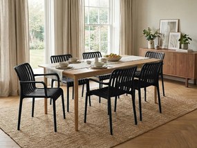 Plastová stolička TREGO s opierkami, antracitová