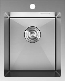 Mexen Solix, 1-komorový nerezový drez 400 x 500 mm, brúsená oceľ, 6406401000-01