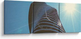 Obraz - Architektúra (s hodinami) (90x30 cm)