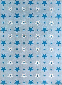 Koberec Porte 8461 BLUE – modrý s hviezdičkami, obdĺžnik Rozmer: 160x220 cm