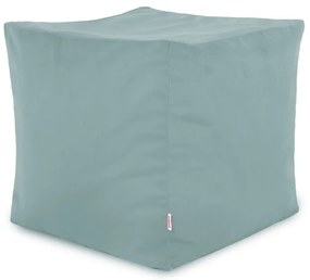 Plyšová taburetka mätová