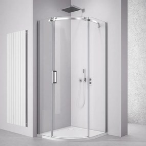 Polysan Polysan, THRON SQUARE štvrťkruhová sprchová zástena 900x900mm, číre sklo, pravá, TL2690R-5002