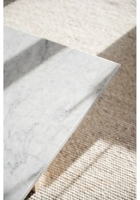 Biely mramorový konferenčný stolík 90x90 cm Brooksville - Rowico