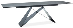 Čierny jedálenský stôl WESTIN I (160-240)X90, rozkladací