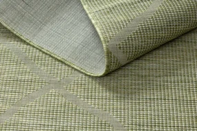 Koberec šnúrkový SIZAL PATIO ploské tkanie 3075 romby zelený / béžový