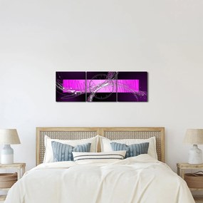 Abstraktný obraz (s hodinami) (90x30 cm)