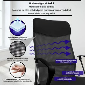 Kancelárska stolička DS-Office 10 - Čierna